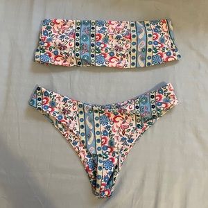 Zaful Ditsy print padded Bandeau